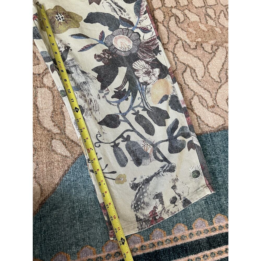 SM WARDROBE Floral Ladybug Cotton Canvas Wide Leg Gardening Overalls Jumper Sz L - Picture 15 of 16